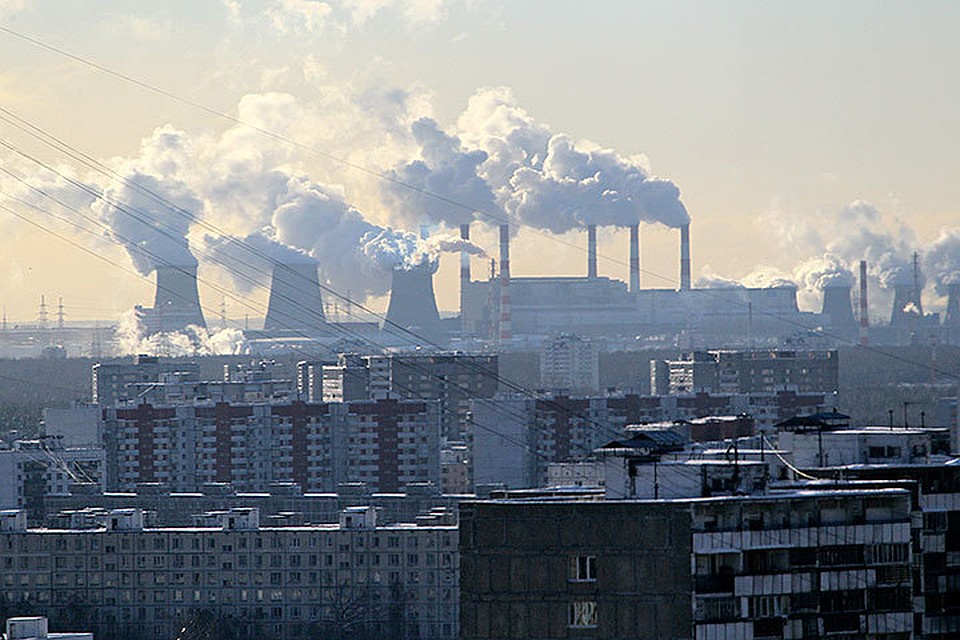 Картинка загрязненного города