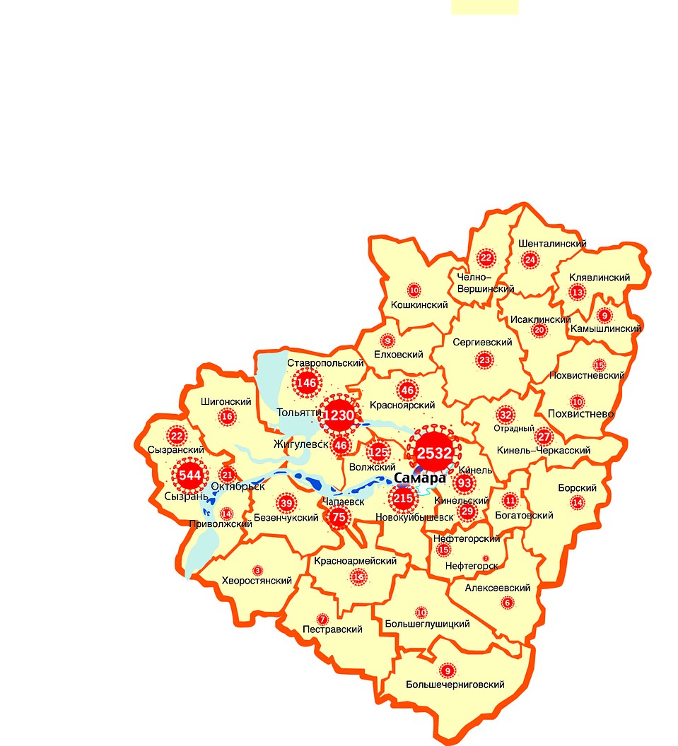 Карта распространения коронавируса в тверской области по районам на сегодня